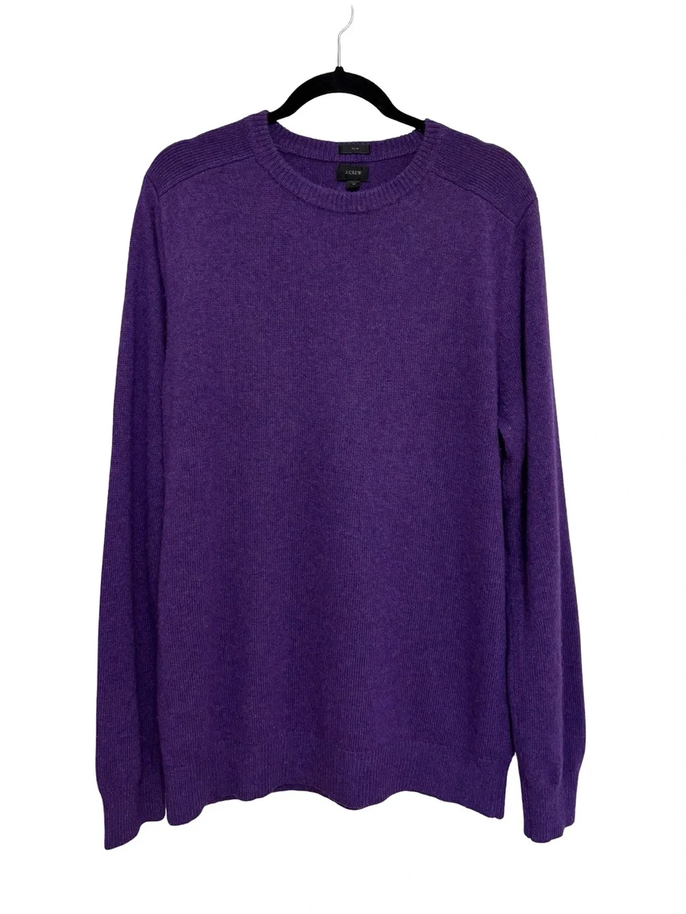 J. Crew Men’s Purple Merino Wool Alpaca Blend Elbow Patch Sweater - Size XL